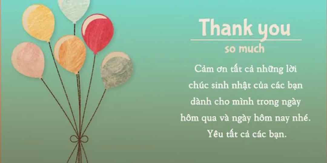 Lời cảm ơn thông qua hình ảnh