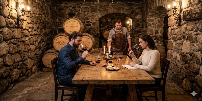 Trải nghiệm nếm rượu trong hầm đá cổ